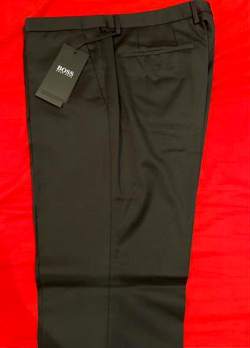 Boss Heren Zwart Slim Fit Pak Broek Van Scheerwol beschikbaar voor biedingen