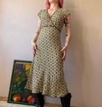 Vintage jurk nieuw met kaartjes 46 dead stock, Bruin, Maat 46/48 (XL) of groter, Nieuw, Ophalen of Verzenden