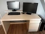 Malm bureau Ikea wit, Huis en Inrichting, Bureaus, Ophalen, Zo goed als nieuw