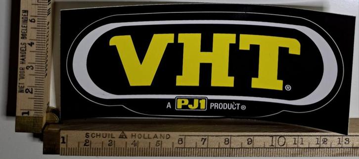 Vintage VHT PJ1 product verfspray sticker autosport stockcar, Verzamelen, Stickers, Zo goed als nieuw, Ophalen of Verzenden