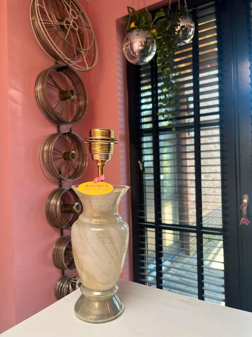 Unieke vintage vaaslamp!, Huis en Inrichting, Lampen | Tafellampen, Zo goed als nieuw, Minder dan 50 cm, Stof, Ophalen of Verzenden