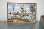 Tegeltableau Molenlandschap - Polychroom, Ophalen of Verzenden