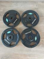 Muscle Power 4x25kg olympische schijven tri-gripper, Sport en Fitness, Fitnessmaterialen, Ophalen, Gebruikt, Benen, Halterschijven