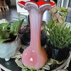 Vintage Bloemenvaas Rood/Roze Glas, Ophalen of Verzenden