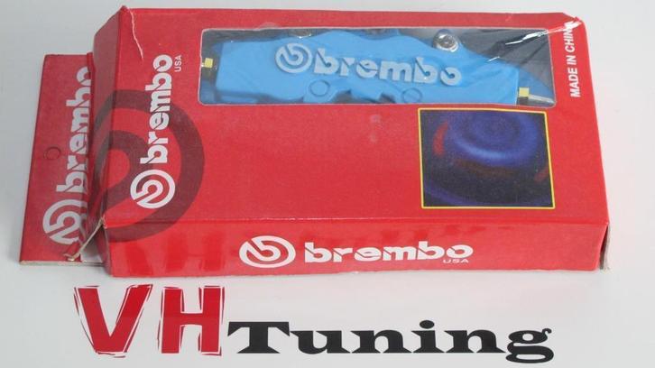 BREMBO QP5156B remklauw covers 19 CM breed 2 stuks blauw, Auto diversen, Tuning en Styling, Ophalen of Verzenden