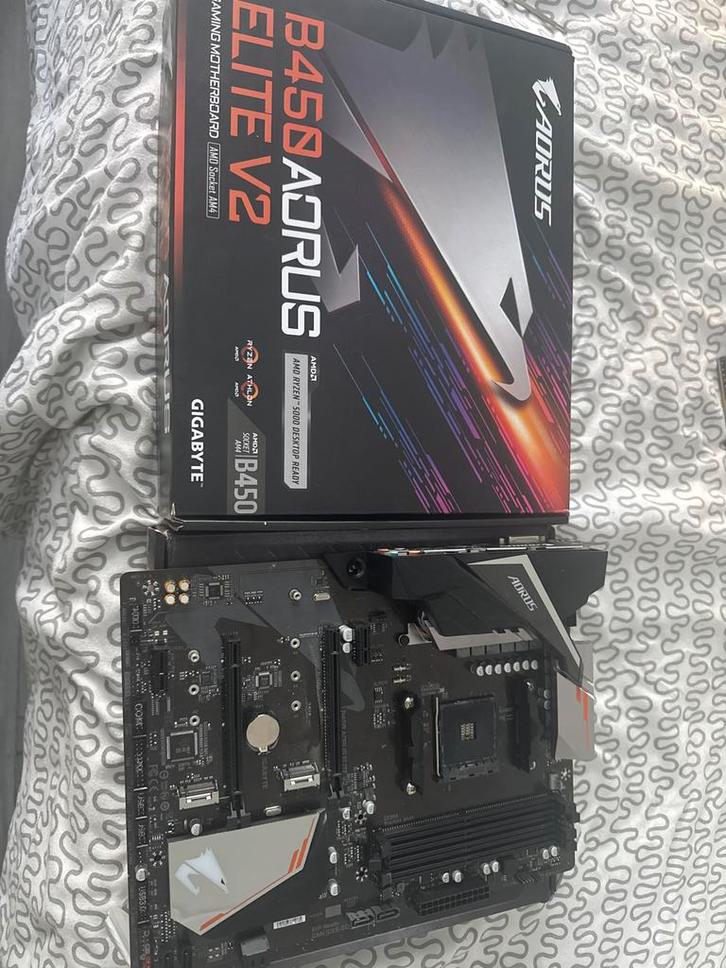 Aorus B450 Elite V2 - AM4 Moederbord, Computers en Software, Moederborden, Gebruikt, DDR4, Ophalen of Verzenden