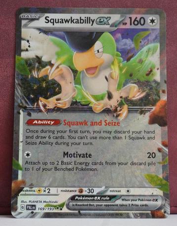 Squawkabilly EX 169-193 Paldea Evolved Pokèmon Kaart beschikbaar voor biedingen
