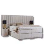Boxspring Piano Xl hoofdbord luxe uitgevoerd matras + topper, Verstelbaar, Ophalen of Verzenden, 180 cm, Stof