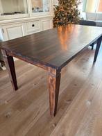 Massief teakhouten eettafel (event. bijpassende salontafel), Huis en Inrichting, Ophalen, Gebruikt, Koloniaal, Teakhout