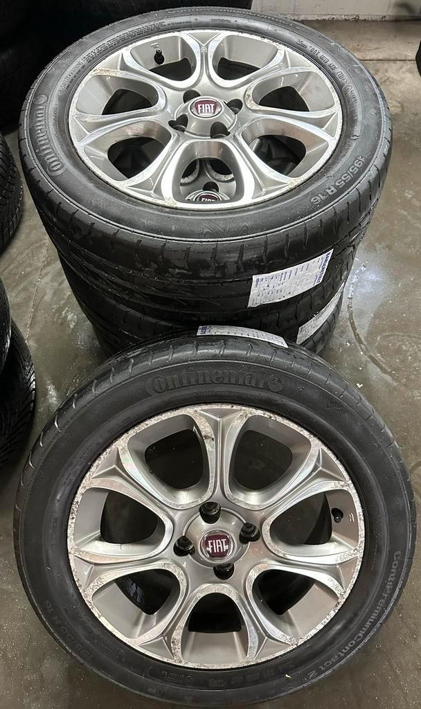 Fiat zomerset 16 inch | Continental 195/55R16 | Punto 2013, Auto-onderdelen, Banden en Velgen, Banden en Velgen, Zomerbanden, 16 inch