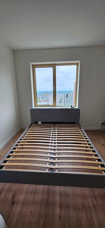 IKEA Gray BedFrame with bottom 160x200