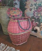 Franse mand met deksel ~, Huis en Inrichting, Ophalen of Verzenden, Zo goed als nieuw, Rond, Riet
