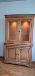 Buffet-/vitrinekast blank eiken, Ophalen, Gebruikt, 25 tot 50 cm, 100 tot 150 cm