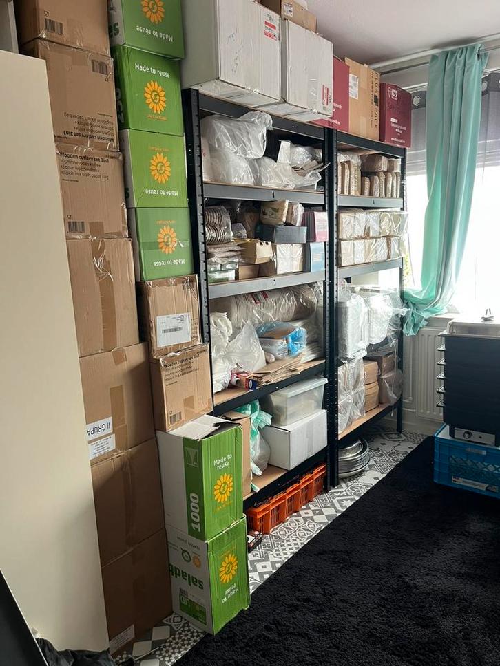 Voorraad verpakkingsmateriaal voor bezorgrestaurant, Huis en Inrichting, Kasten | Stellingkasten, Zo goed als nieuw, Ophalen of Verzenden
