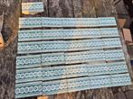 30 antieke randtegels 15x7,5 cm groen decor, Antiek en Kunst, Antiek | Wandborden en Tegels, Ophalen