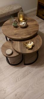 Salontafel, 3 delig, Huis en Inrichting, Tafels | Salontafels, Ophalen, 50 tot 100 cm, Rond, 50 tot 100 cm
