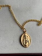 Gouden Maria & Jezus Hanger Ketting, Nieuw, Ophalen of Verzenden, Goud, Overige materialen
