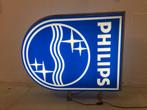 Groot Philips reclame bord/lichtbak met werkende verlichting, Verzamelen, Gebruikt, Ophalen of Verzenden, Lichtbak of (neon) lamp