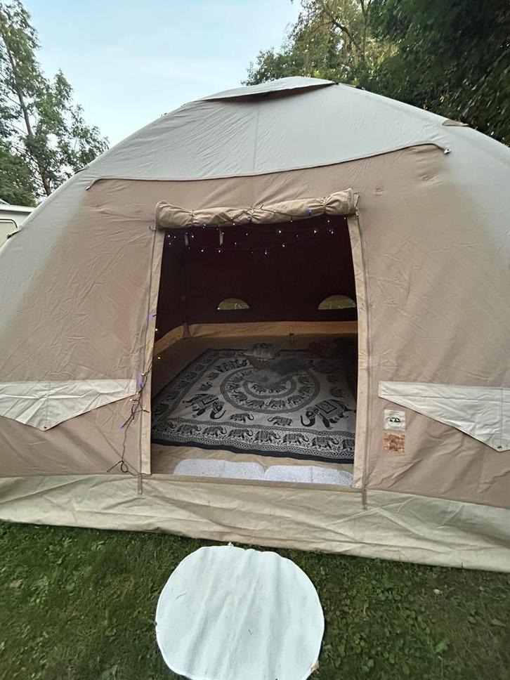 Gezellige ruime grote Karsten tent basis 3,5x3,5, Caravans en Kamperen, Tenten, tot en met 4, Gebruikt, Ophalen