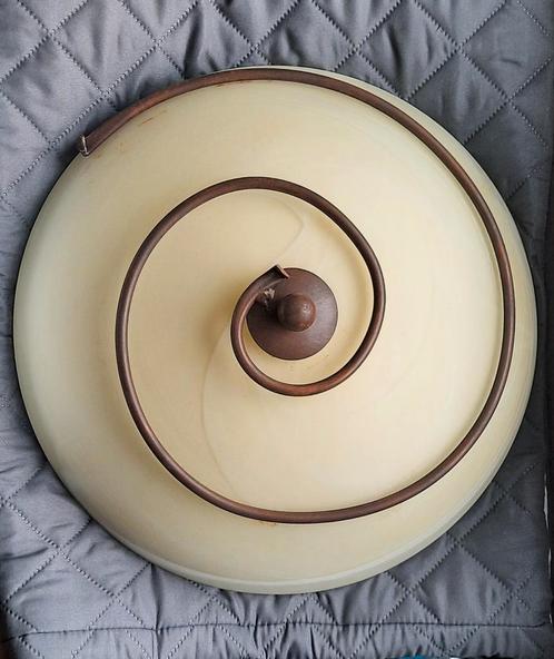 Edilson Pierre Plafonnière / Plafondlamp - Uniek!, Huis en Inrichting, Lampen | Plafondlampen, Gebruikt, Glas, Metaal, Ophalen of Verzenden