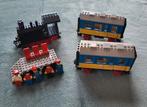 Lego trein duw locomotief, wagonnetjes, perron, poppetjes., Ophalen of Verzenden, Gebruikt, Complete set, Lego