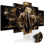 3 Olifant Afrika Acrylglas Schilderij 5 luik 200x100cm Nieuw, Ophalen of Verzenden