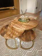 Prachtige 3 delige salontafel, Huis en Inrichting, Tafels | Salontafels, Ophalen, 50 tot 100 cm, Rond, 50 tot 100 cm
