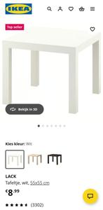'Lack tafeltje Ikea 55x55 cm, Huis en Inrichting, Gebruikt, Vierkant, 55 tot 75 cm, Hout