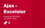 3 kaartjes ajax excelsior, Tickets en Kaartjes, Twee personen