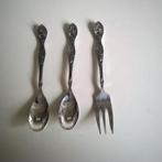 Gero zilmeta sierra 736 2 theelepeltjes  en 1 vorkje, Ophalen of Verzenden, Rvs of Chroom