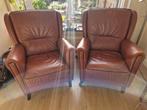 Leren fauteuils, Huis en Inrichting, Fauteuils, Ophalen, Gebruikt, 75 tot 100 cm, 50 tot 75 cm