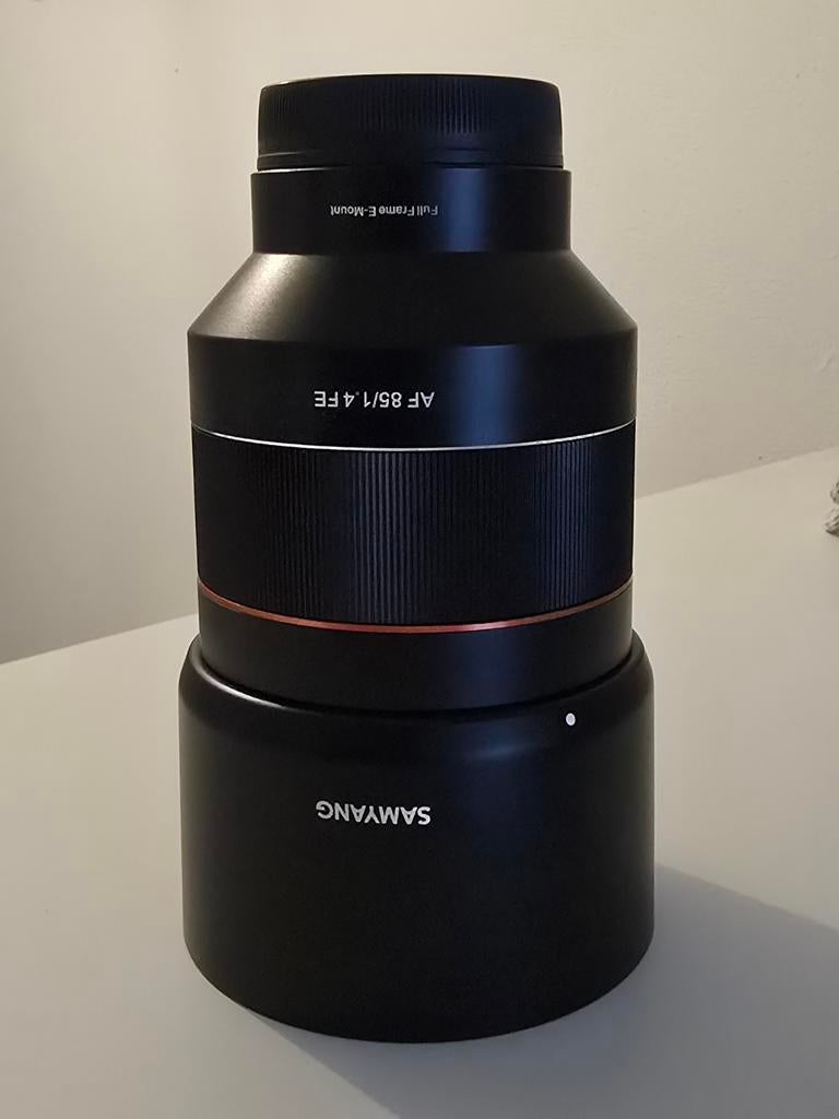 Samyang AF 85mm F1.4 FE Sony E-vatting, Ophalen of Verzenden, Gebruikt, Telelens