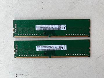 16 GB Geheugen (2x8GB) DDR4-2666 SDRAM PC4-21300 SK Hynix. beschikbaar voor biedingen