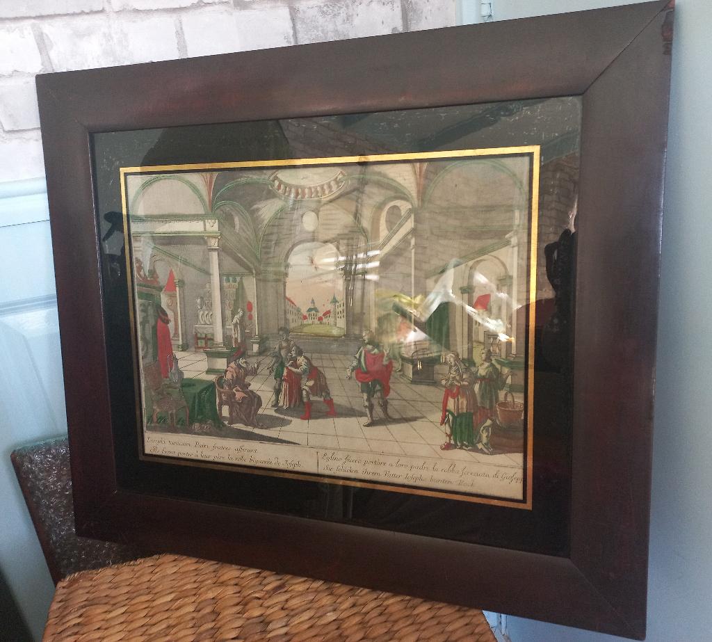 Antieke opticaprint van Georg Balthasar Probst in lijst #2, Ophalen of Verzenden