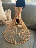 QAZQA Merk Lamp - Rotan Hanglamp, Ophalen of Verzenden, Zo goed als nieuw, Hout, Minder dan 50 cm