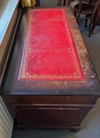 vintage met leer ingelegd bureautje, Huis en Inrichting, Bureaus, Ophalen, Gebruikt, Bureau