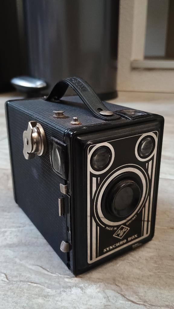 Vintage fototoestel AGFA Synchro Box (1945-1960), Audio, Tv en Foto, Fotocamera's Analoog, Gebruikt, Compact, Overige Merken, Ophalen of Verzenden