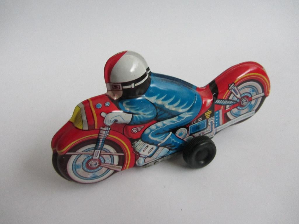 Oude blikken motorrijder, Ophalen of Verzenden