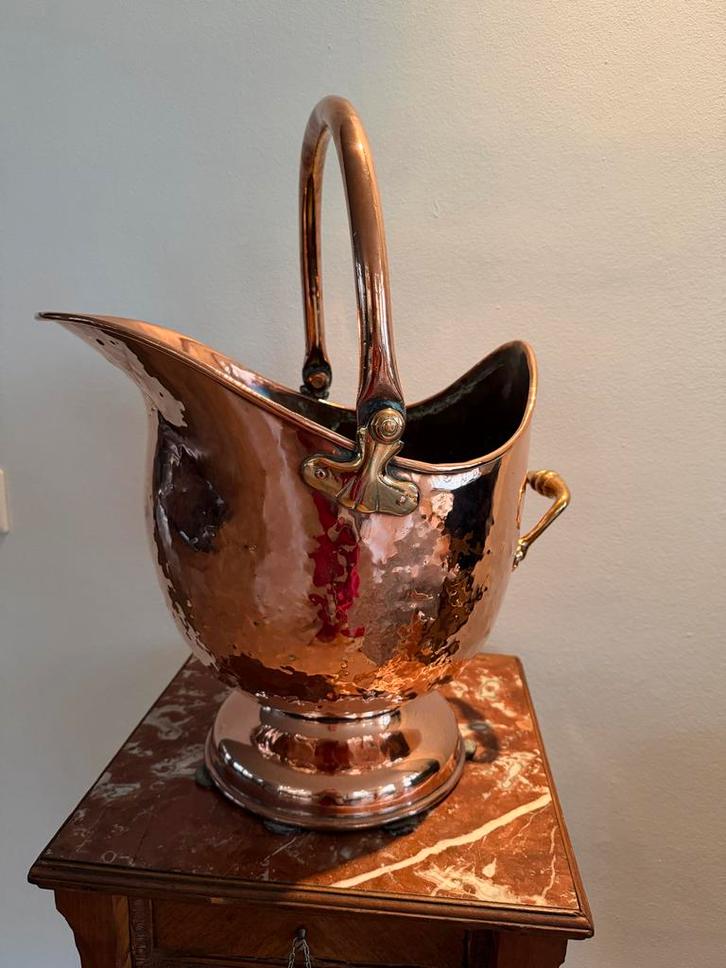 Koperen ketel ,handgemaakt gehamerd koper, Antiek en Kunst, Antiek | Koper en Brons, Koper, Ophalen