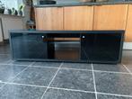 Zwarte TV meubel - Just-racks GRATIS, Ophalen, Gebruikt, 100 tot 150 cm, Glas