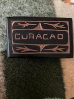 Houten doosje kistje bruin met houtsnijwerk curacao, Ophalen of Verzenden