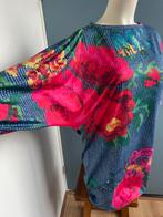 Lien & giel m l kleurrijk jurkje blaue roze poly satin, Maat 38/40 (M), Ophalen of Verzenden, Zo goed als nieuw, X