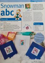 Sneeuwpop alfabet en 0 t/m 9 borduurpatroon, Ophalen, Nieuw, Handborduren, Patroon