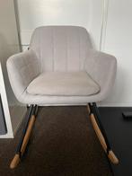 Schommelstoel lichtgrijs, Huis en Inrichting, Stoelen, Ophalen, Metaal, Zo goed als nieuw, Eén
