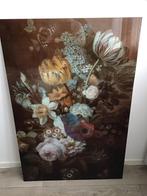 Glazen Schilderij Bloemen & Vogel, Antiek en Kunst, Kunst | Schilderijen | Klassiek, Ophalen of Verzenden