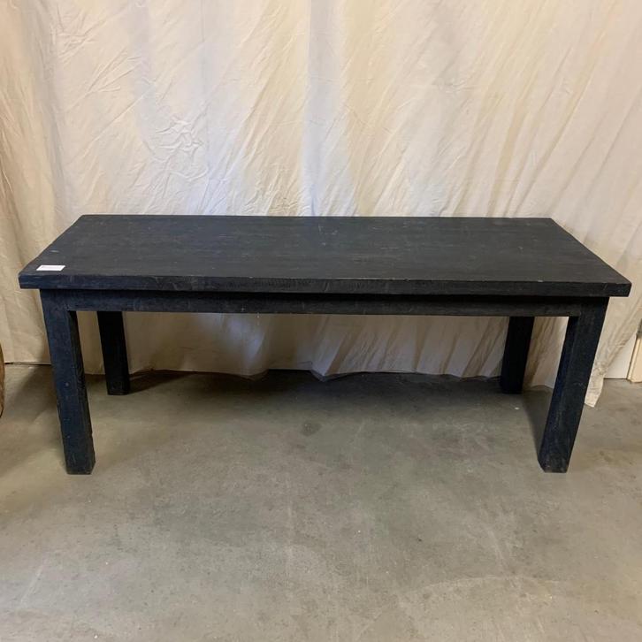 Sidetable - teak - blue wash - 160 x 60 cm - TTM Wonen, Huis en Inrichting, Tafels | Sidetables, Nieuw, 50 tot 75 cm, 150 tot 200 cm