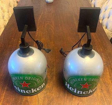 Te koop mancave cafe setje Heineken lampen compleet beschikbaar voor biedingen