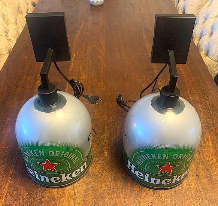 Te koop mancave cafe setje Heineken lampen compleet, Verzamelen, Biermerken, Nieuw, Overige typen, Heineken, Ophalen of Verzenden