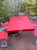 Kinderpicknicktafel inklapbaar, Tuin en Terras, Picknicktafels, Aluminium, Ophalen of Verzenden, Zo goed als nieuw, Inklapbaar