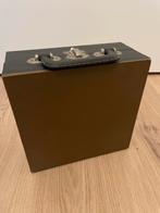 Vintage Koffer / Opbergdoos singles, Ophalen of Verzenden, Gebruikt, Overige houtsoorten, Minder dan 50 cm